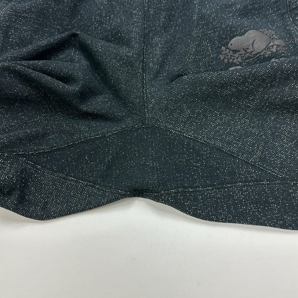 Roots genderless jogger sweatpant Medium black peppered casual sweats - Picture 10 of 12